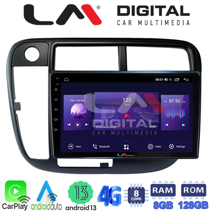 LM Digital - LM ZT8377 GPS Οθόνη OEM Multimedia Αυτοκινήτου για Honda Civic 1999 &gt; 2001 (CarPlay/AndroidAuto/BT/GPS/WIFI/GPRS)