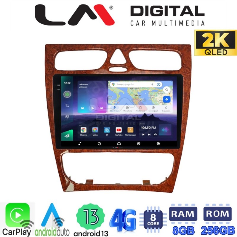 LM Digital - LM ZQ8171W GPS Οθόνη OEM Multimedia Αυτοκινήτου για Mercedes C Class 1999 &gt; 2004 (Προ Facelift) (CarPlay/AndroidAuto/BT/GPS/WIFI/GPRS)