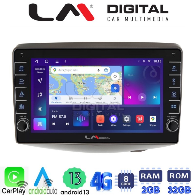 LM Digital - LM ZG8402 GPS Οθόνη OEM Multimedia Αυτοκινήτου για Toyota Yaris 1999 &gt; 2004 (CarPlay/AndroidAuto/BT/GPS/WIFI/GPRS)