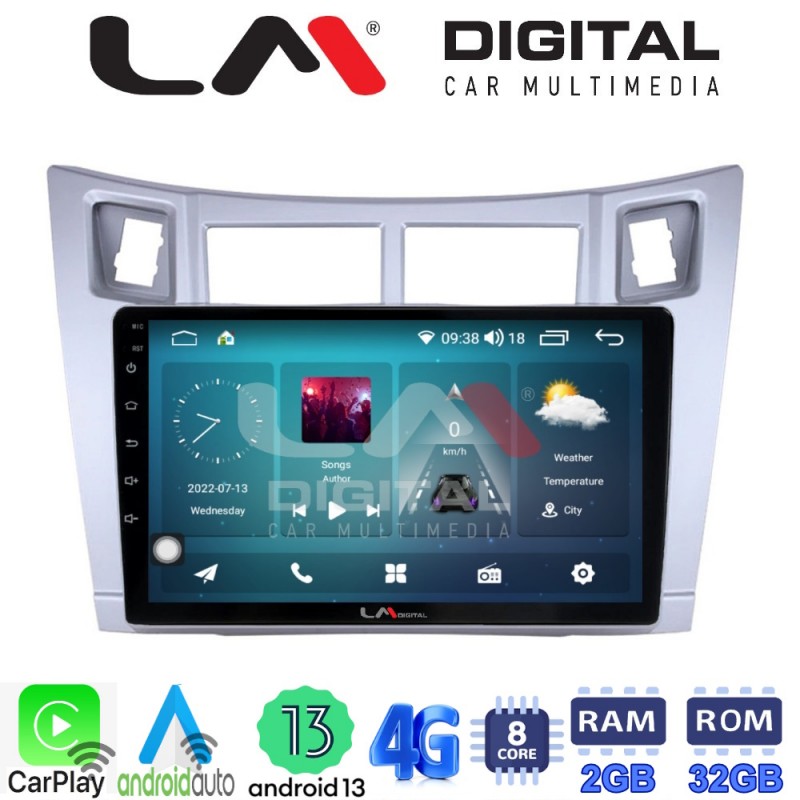 LM Digital - LM ZR8084S GPS Οθόνη OEM Multimedia Αυτοκινήτου για Τoyota Yaris 2006 &gt; 2011 (CarPlay/AndroidAuto/BT/GPS/WIFI/GPRS)