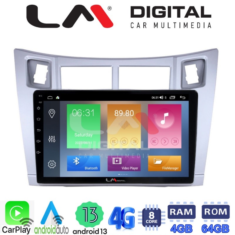 LM Digital - LM ZC8084S GPS Οθόνη OEM Multimedia Αυτοκινήτου για Τoyota Yaris 2006 &gt; 2011 (CarPlay/AndroidAuto/BT/GPS/WIFI/GPRS)