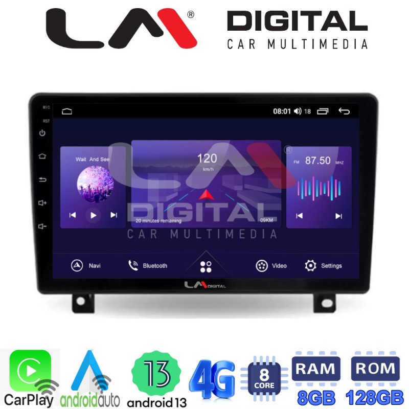 LM Digital - LM ZT8019UP GPS Οθόνη OEM Multimedia Αυτοκινήτου για Opel Astra H 2004 &gt; 2009 (CarPlay/AndroidAuto/BT/GPS/WIFI/GPRS)