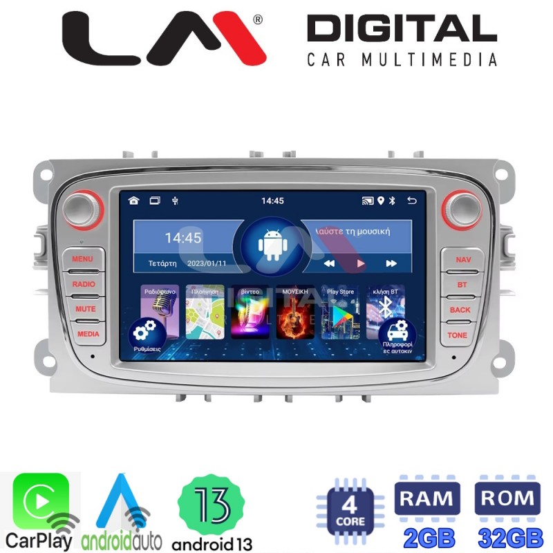 LM Digital - LM V4003 GPS Οθόνη OEM Multimedia Αυτοκινήτου για FORD FOCUS &gt; 2011FORD MONDEO 2007 &gt; 2014FORD GALAXY 2007 &gt; 2014FORD S-MAX 2008 &gt; 2014 (CarPlay/AndroidAuto/BT/GPS/WIFI/GPRS)