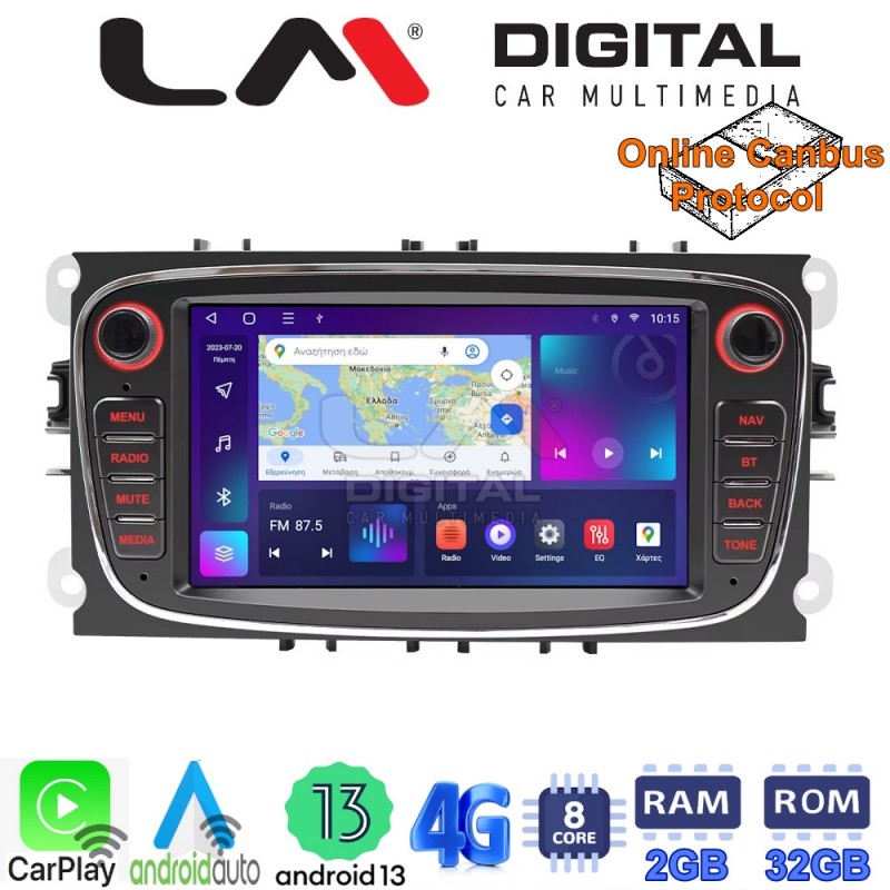 LM Digital - LM E8003B GPS Οθόνη OEM Multimedia Αυτοκινήτου για FORD FOCUS &gt; 2011
FORD MONDEO 2007 &gt; 2014
FORD GALAXY 2007 &gt; 2014
FORD S-MAX 2008 &gt; 2014 (CarPlay/AndroidAuto/BT/GPS/WIFI/GPRS)