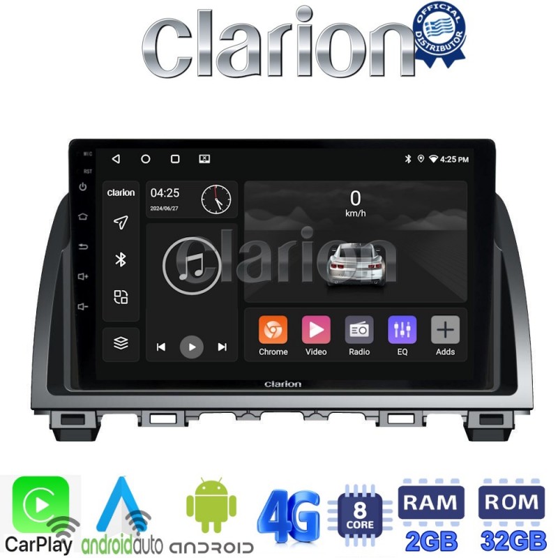 CLARION GL71212 Οθόνη OEM Multimedia Αυτοκινήτου για Mazda 6 2013 &gt; 2017 (CarPlay/AndroidAuto/BT/GPS/WIFI/GPRS)