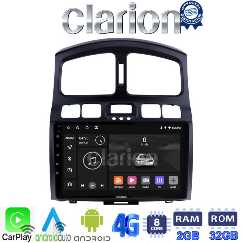 CLARION GL71317 Οθόνη OEM Multimedia Αυτοκινήτου για Hyundai SantaFe 2004 &gt; 2006 (CarPlay/AndroidAuto/BT/GPS/WIFI/GPRS)