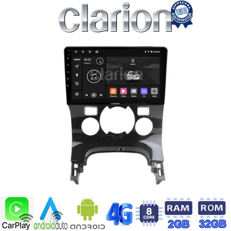 CLARION GL71323C Οθόνη OEM Multimedia Αυτοκινήτου για PEUGEOT 3008 2009&gt;2016 & 206  2002&gt;2006 (CarPlay/AndroidAuto/BT/GPS/WIFI/GPRS)