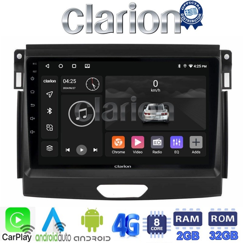 CLARION GL71574 Οθόνη OEM Multimedia Αυτοκινήτου για Ford Ranger 2015 &gt; 2020 (CarPlay/AndroidAuto/BT/GPS/WIFI/GPRS)