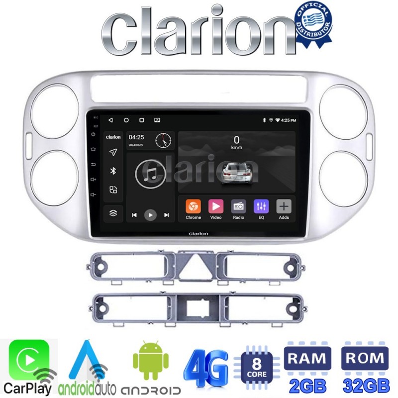 CLARION GL71590 Οθόνη OEM Multimedia Αυτοκινήτου για VW TIGUAN 2007&gt;2017 (CarPlay/AndroidAuto/BT/GPS/WIFI/GPRS)