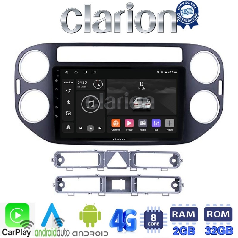 CLARION GL71590B Οθόνη OEM Multimedia Αυτοκινήτου για VW TIGUAN 2007&gt;2017 (CarPlay/AndroidAuto/BT/GPS/WIFI/GPRS)