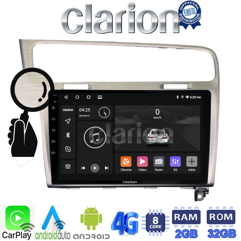 CLARION GL71591 Οθόνη OEM Multimedia Αυτοκινήτου για VW GOLF7 (CarPlay/AndroidAuto/BT/GPS/WIFI/GPRS)