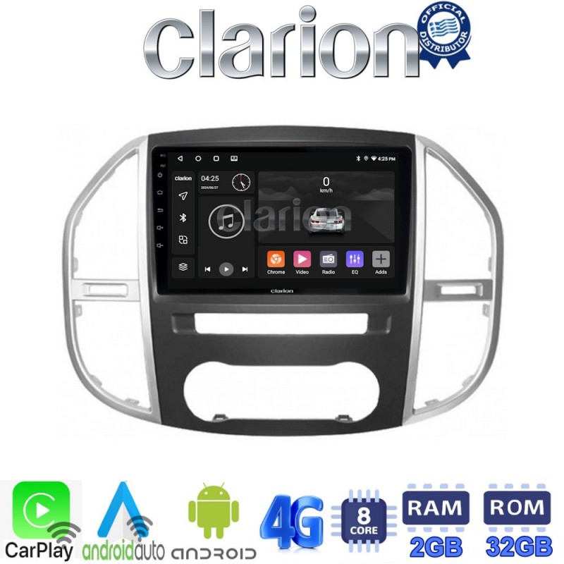 CLARION GL71669 Οθόνη OEM Multimedia Αυτοκινήτου για Mercedes Vito 2015 &gt; (CarPlay/AndroidAuto/BT/GPS/WIFI/GPRS)