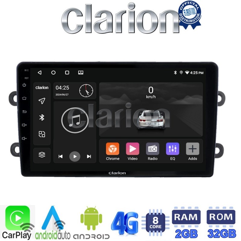 CLARION GL71708 Οθόνη OEM Multimedia Αυτοκινήτου για DACIA DUSTER – LOGAN - SUNDERO 2013 &gt; 2018 (CarPlay/AndroidAuto/BT/GPS/WIFI/GPRS)