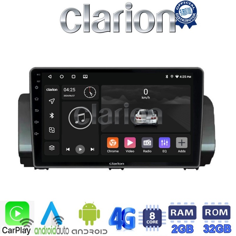 CLARION GL71777 Οθόνη OEM Multimedia Αυτοκινήτου για Dacia Logan, Duster, Santero 2021 Facelift (CarPlay/AndroidAuto/BT/GPS/WIFI/GPRS)