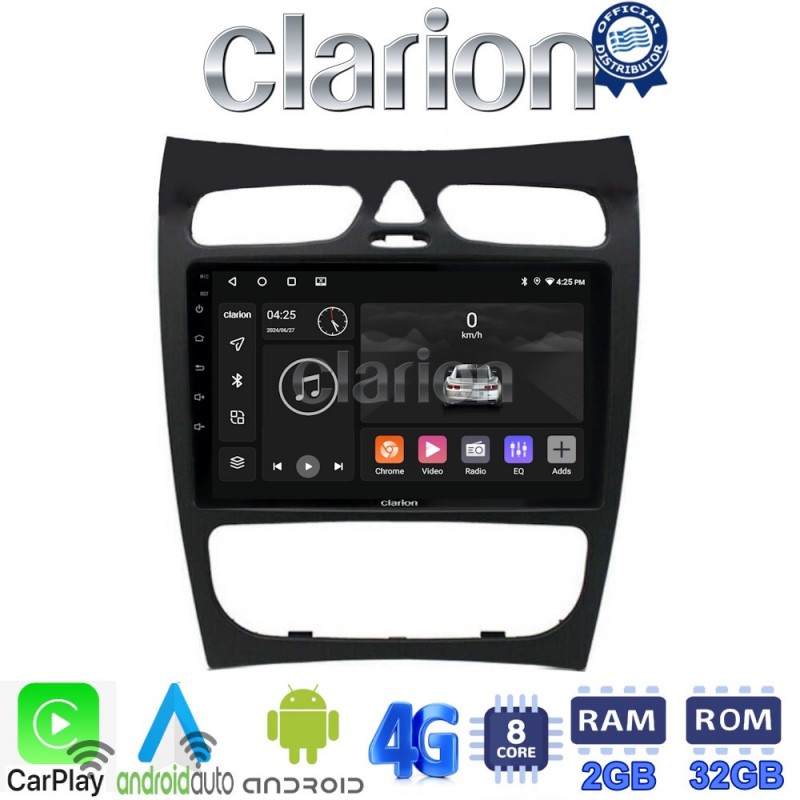 CLARION GL71812 Οθόνη OEM Multimedia Αυτοκινήτου για Mercedes CLK (W209) 2000 &gt; 2004 (CarPlay/AndroidAuto/BT/GPS/WIFI/GPRS)