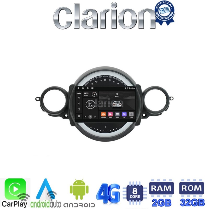 CLARION GL71834 Οθόνη OEM Multimedia Αυτοκινήτου για Mini Cooper '07&gt;'14 Clubman 2007 &gt; 2014 (CarPlay/AndroidAuto/BT/GPS/WIFI/GPRS)