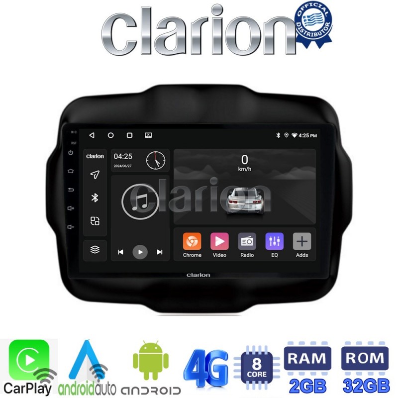 CLARION GL71952 Οθόνη OEM Multimedia Αυτοκινήτου για RENEGADE 2014&gt; (CarPlay/AndroidAuto/BT/GPS/WIFI/GPRS)