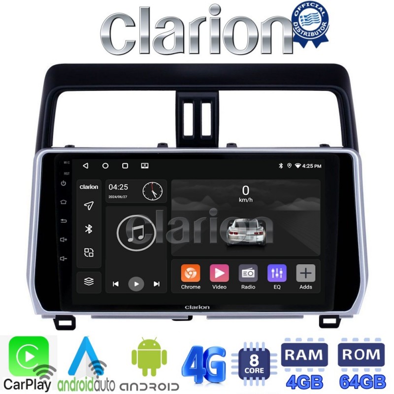 CLARION GL72400 Οθόνη OEM Multimedia Αυτοκινήτου για Toyota Land Cruiser 2019&gt; (CarPlay/AndroidAuto/BT/GPS/WIFI/GPRS)