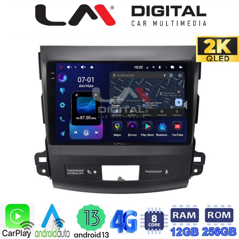 LM ZS8056 GPS Οθόνη OEM Multimedia Αυτοκινήτου για OUTLANDER, C CROSSER,4007 2006&gt;2012 (CarPlay/AndroidAuto/BT/GPS/WIFI/GPRS)