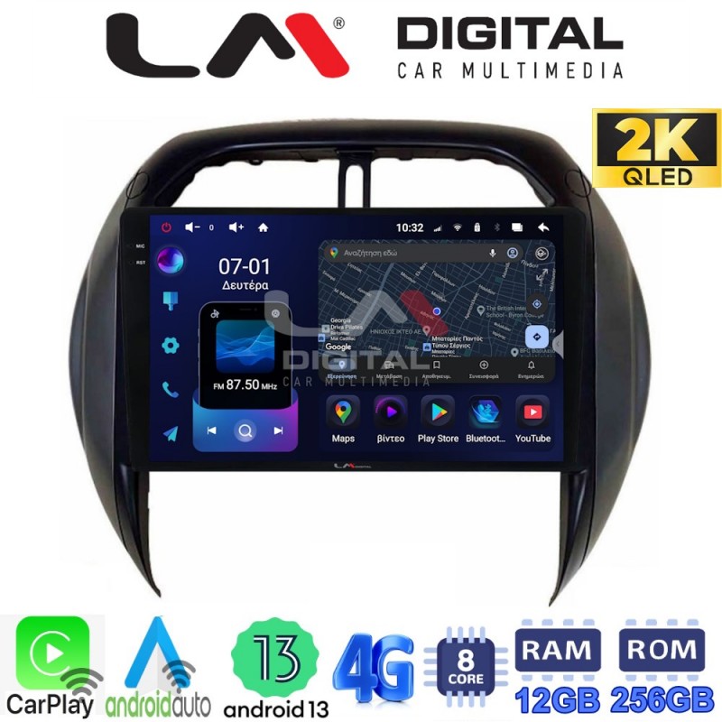 LM ZS8071CL GPS Οθόνη OEM Multimedia Αυτοκινήτου για Toyota Rav4 2000 &gt; 2006 (CarPlay/AndroidAuto/BT/GPS/WIFI/GPRS)