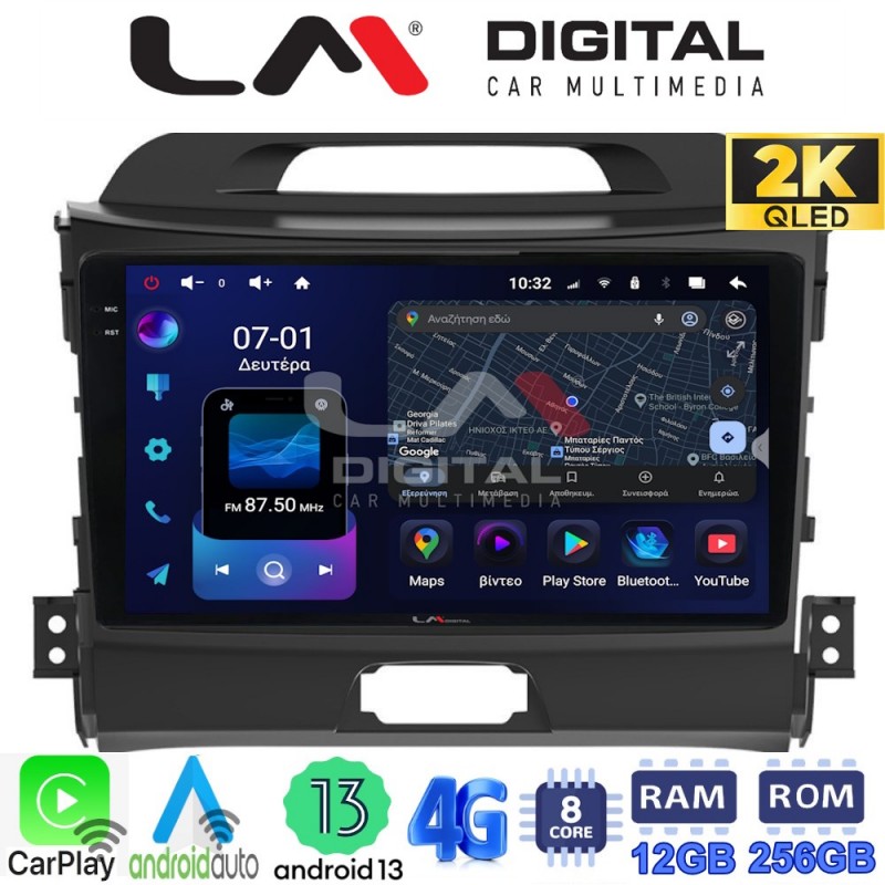 LM ZS8074 GPS Οθόνη OEM Multimedia Αυτοκινήτου για KIA SPORTAGE 2010&gt;2015 (CarPlay/AndroidAuto/BT/GPS/WIFI/GPRS)