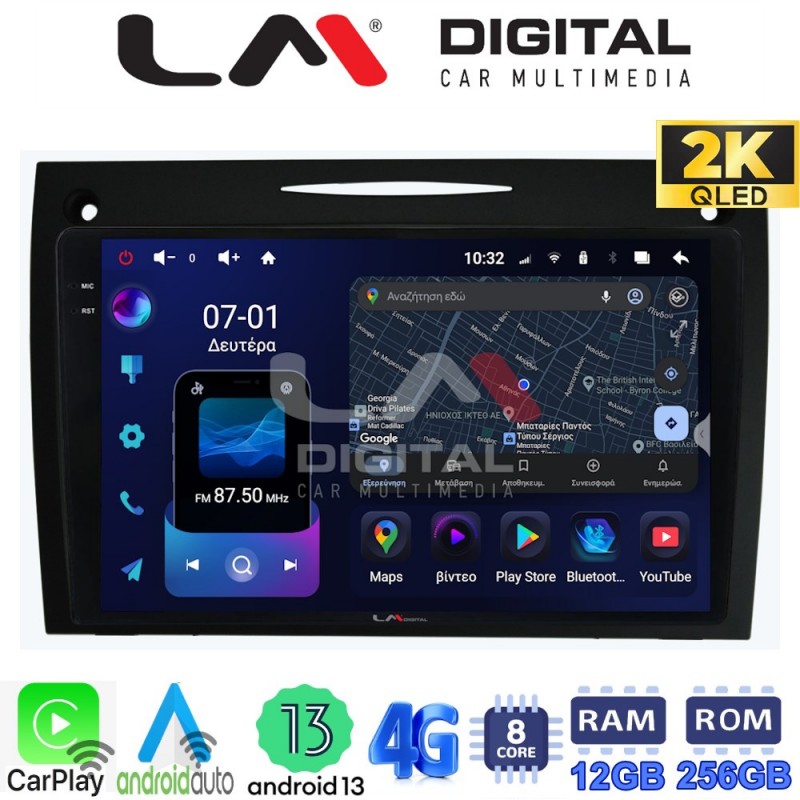 LM ZS8096 GPS Οθόνη OEM Multimedia Αυτοκινήτου για Mercedes SLK (W171) (CarPlay/AndroidAuto/BT/GPS/WIFI/GPRS)