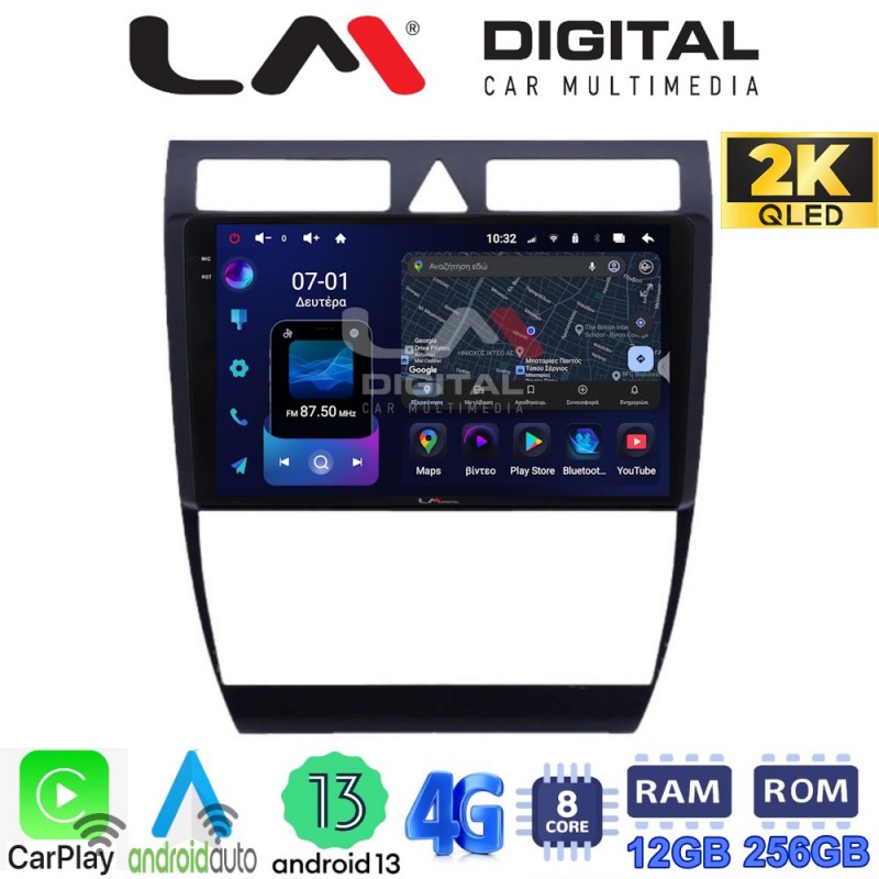 LM ZS8102 GPS Οθόνη OEM Multimedia Αυτοκινήτου για Audi A6 1998 &gt; 2004 (CarPlay/AndroidAuto/BT/GPS/WIFI/GPRS)