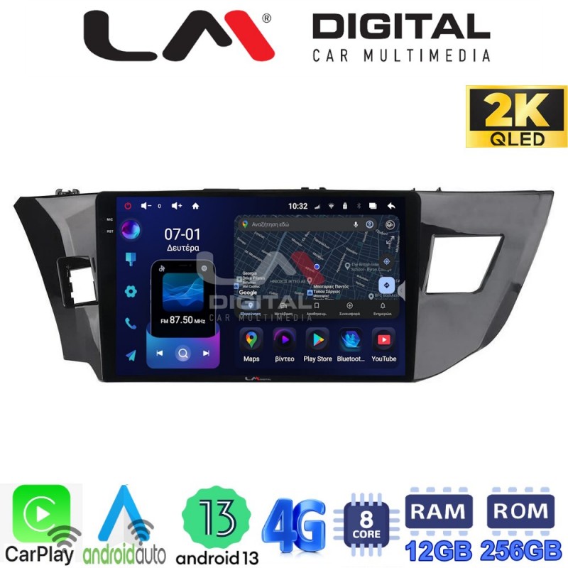 LM ZS8126 GPS Οθόνη OEM Multimedia Αυτοκινήτου για TOYOTA COROLLA 2013&gt;2016 (CarPlay/AndroidAuto/BT/GPS/WIFI/GPRS)