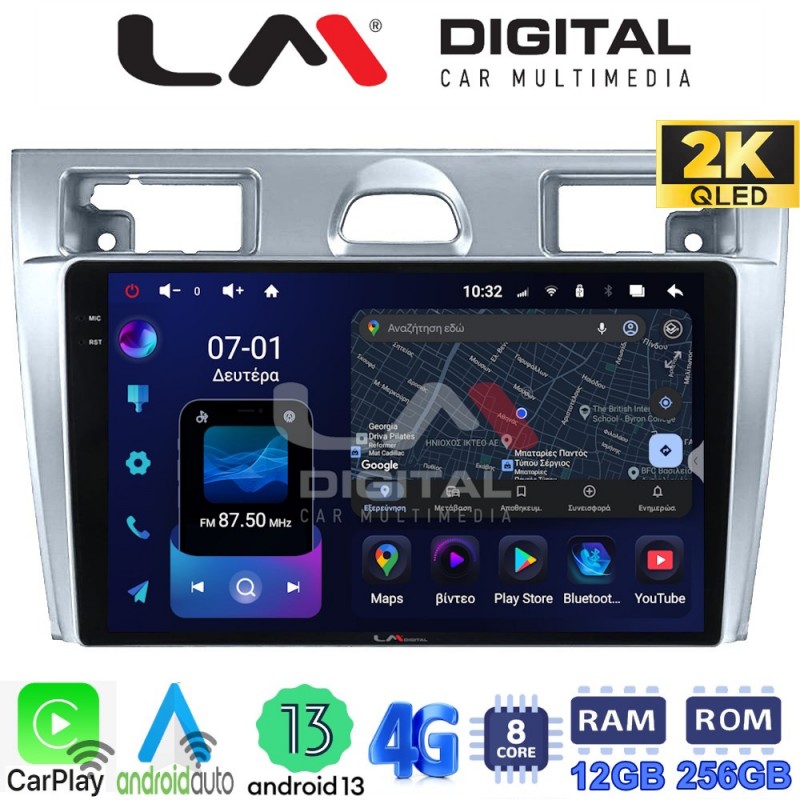 LM ZS8140 GPS Οθόνη OEM Multimedia Αυτοκινήτου για Ford Fiesta 2006 -&gt; 2008 (CarPlay/AndroidAuto/BT/GPS/WIFI/GPRS)