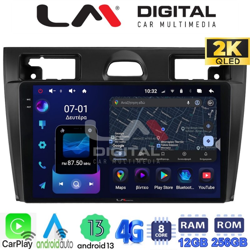 LM ZS8140B GPS Οθόνη OEM Multimedia Αυτοκινήτου για Ford Fiesta 2006 -&gt; 2008 (CarPlay/AndroidAuto/BT/GPS/WIFI/GPRS)