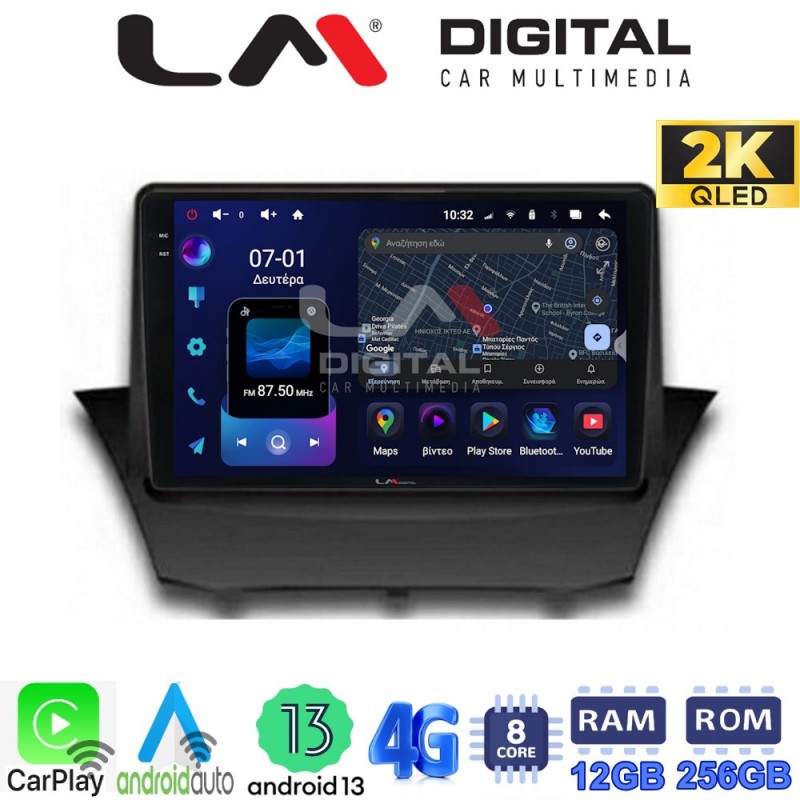 LM ZS8152 GPS Οθόνη OEM Multimedia Αυτοκινήτου για FORD FIESTA 2008&gt;2009 (CarPlay/AndroidAuto/BT/GPS/WIFI/GPRS)