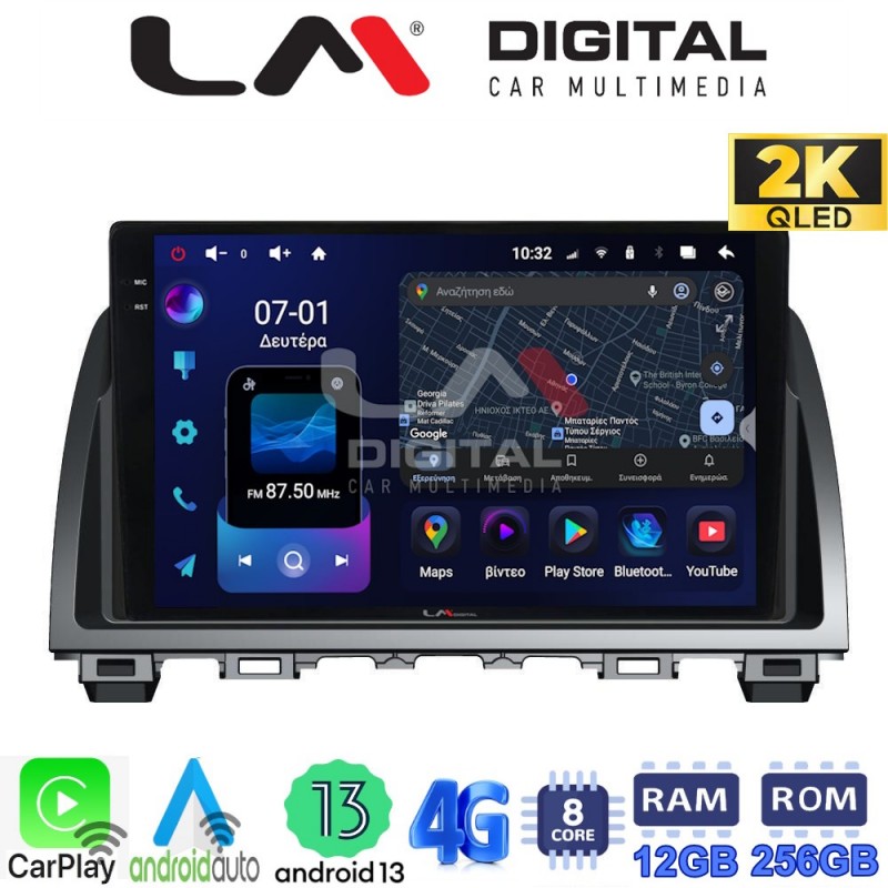 LM ZS8212 GPS Οθόνη OEM Multimedia Αυτοκινήτου για Mazda 6 2013 &gt; 2017 (CarPlay/AndroidAuto/BT/GPS/WIFI/GPRS)