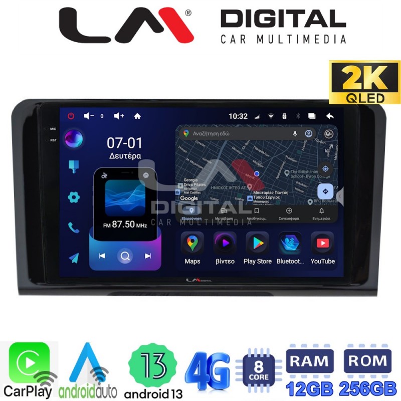 LM ZS8213 GPS Οθόνη OEM Multimedia Αυτοκινήτου για MERCEDES ML 2005&gt;2011 (CarPlay/AndroidAuto/BT/GPS/WIFI/GPRS)