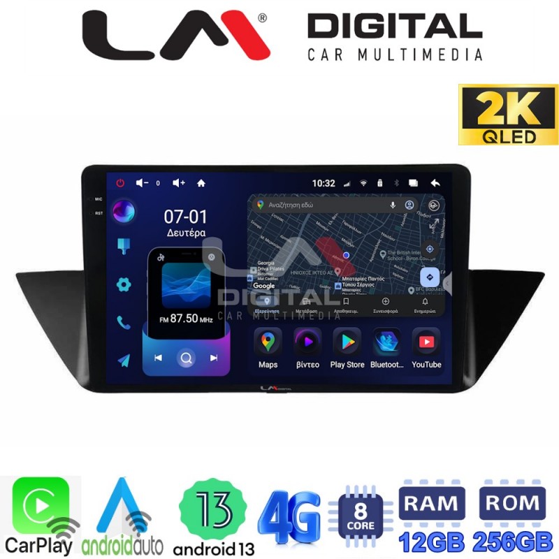 LM ZS8219 GPS Οθόνη OEM Multimedia Αυτοκινήτου για BMW X1 (E84) 2009&gt;2014 (CarPlay/AndroidAuto/BT/GPS/WIFI/GPRS)