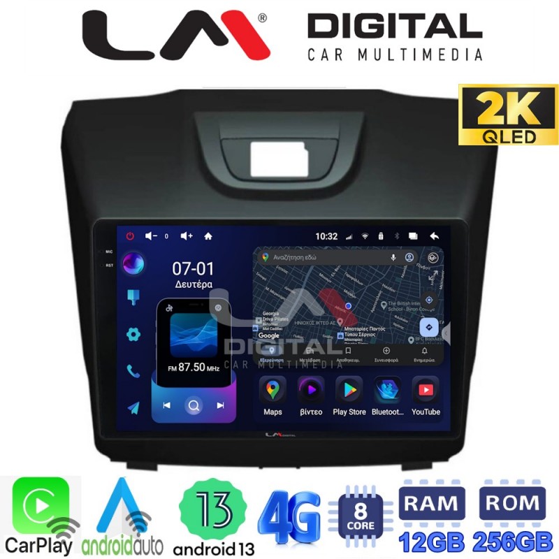 LM ZS8435 GPS Οθόνη OEM Multimedia Αυτοκινήτου για ISUZU DMAX 2012&gt; (CarPlay/AndroidAuto/BT/GPS/WIFI/GPRS)