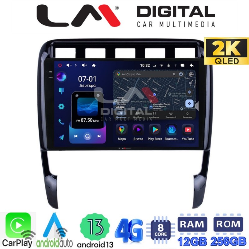 LM ZS8443 GPS Οθόνη OEM Multimedia Αυτοκινήτου για PORSCHE CAYENNE 2002&gt;2011 (CarPlay/AndroidAuto/BT/GPS/WIFI/GPRS)