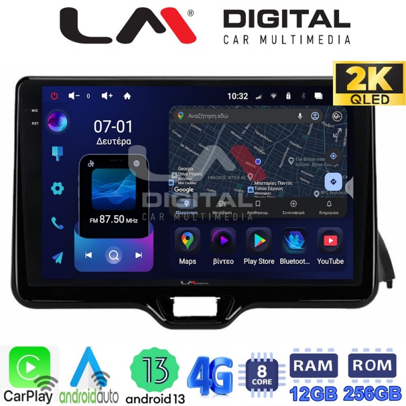 LM ZS8554 GPS Οθόνη OEM Multimedia Αυτοκινήτου για TOYOTA YARIS 2020&gt; (CarPlay/AndroidAuto/BT/GPS/WIFI/GPRS)