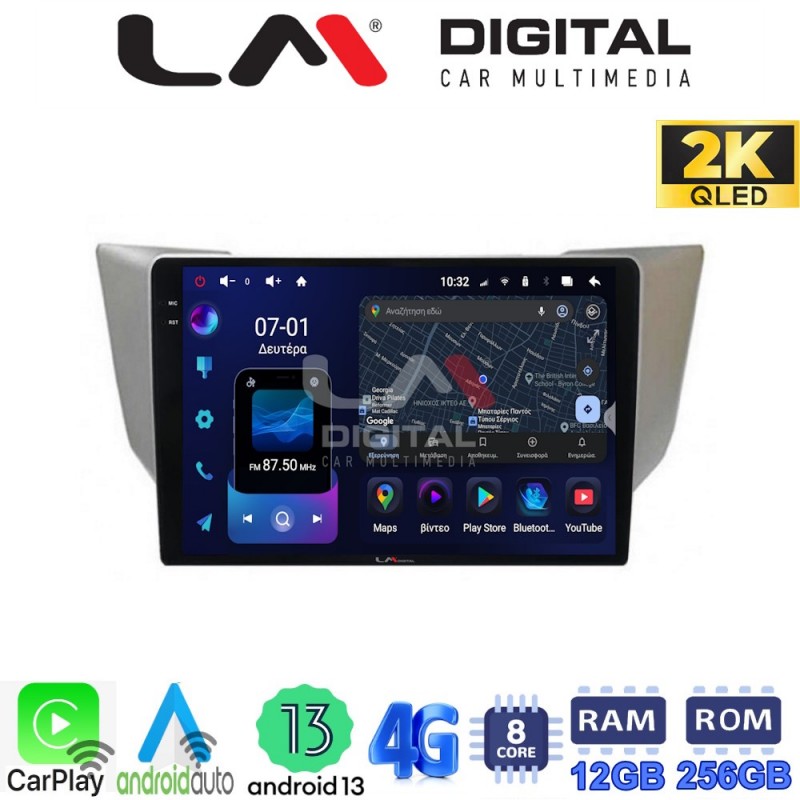 LM ZS8620 GPS Οθόνη OEM Multimedia Αυτοκινήτου για LEXUS RS 2003&gt;2009 (CarPlay/AndroidAuto/BT/GPS/WIFI/GPRS)