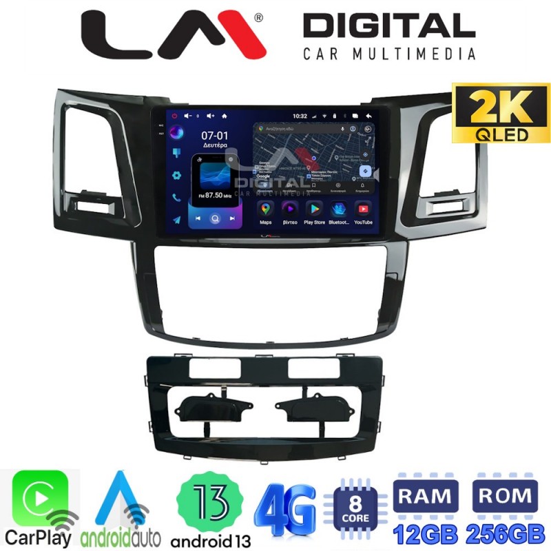 LM ZS8820 GPS Οθόνη OEM Multimedia Αυτοκινήτου για TOYOTA HILUX 2005&gt;2016 (CarPlay/AndroidAuto/BT/GPS/WIFI/GPRS)