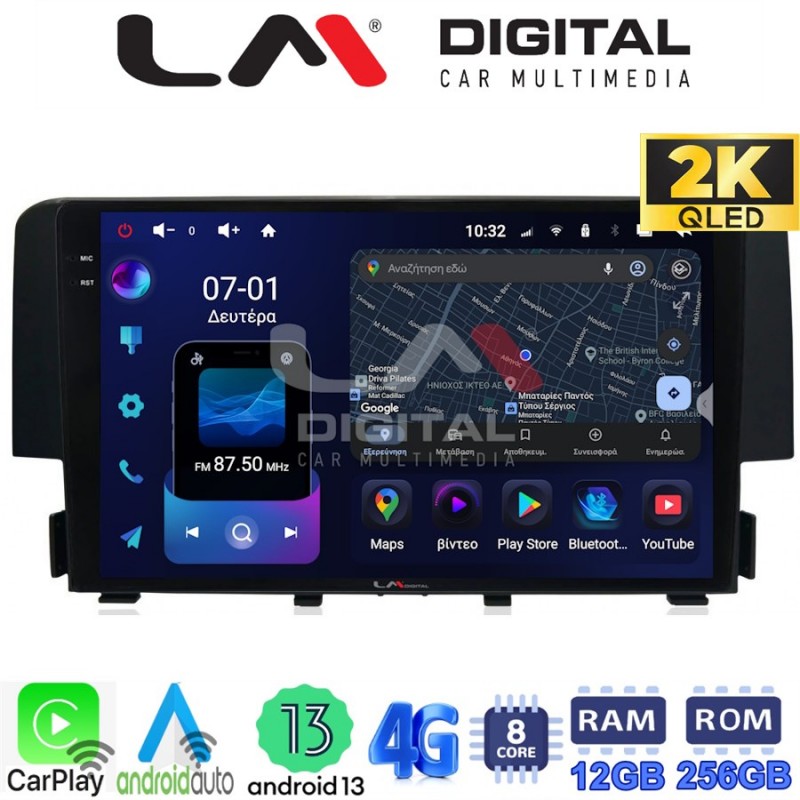 LM ZS8941 GPS Οθόνη OEM Multimedia Αυτοκινήτου για HONDA CIVIC 2016&gt; (CarPlay/AndroidAuto/BT/GPS/WIFI/GPRS)