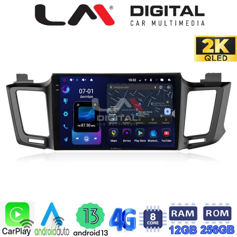 LM ZS8947 GPS Οθόνη OEM Multimedia Αυτοκινήτου για TOYOTA RAV 4  2013 &gt; 2020 (CarPlay/AndroidAuto/BT/GPS/WIFI/GPRS)