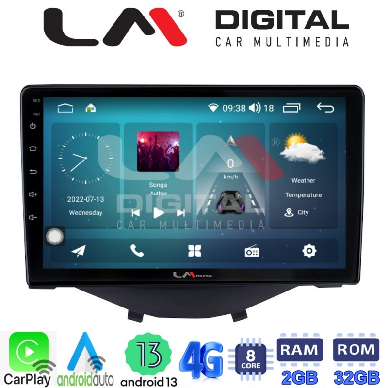 LM Digital - LM ZR8564B GPS Οθόνη OEM Multimedia Αυτοκινήτου για Toyota Aygo 2014 &gt; Citroen C1 2014 &gt; Peugeot 107 2014 &gt; (CarPlay/AndroidAuto/BT/GPS/WIFI/GPRS)