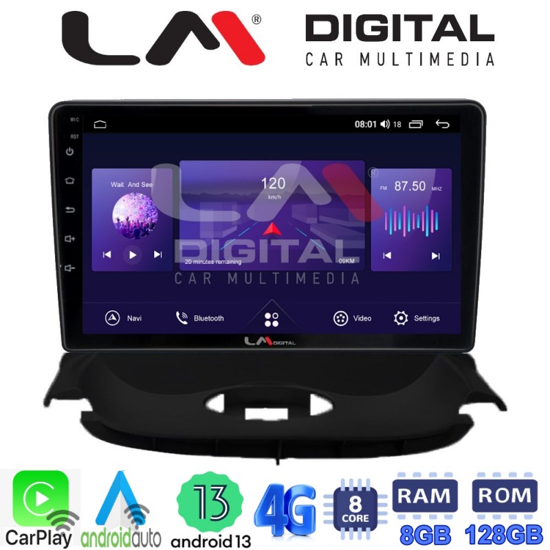 LM Digital - LM ZT8206UP GPS Οθόνη OEM Multimedia Αυτοκινήτου για Peugeot 206 2002 &gt; 2006 (CarPlay/AndroidAuto/BT/GPS/WIFI/GPRS)