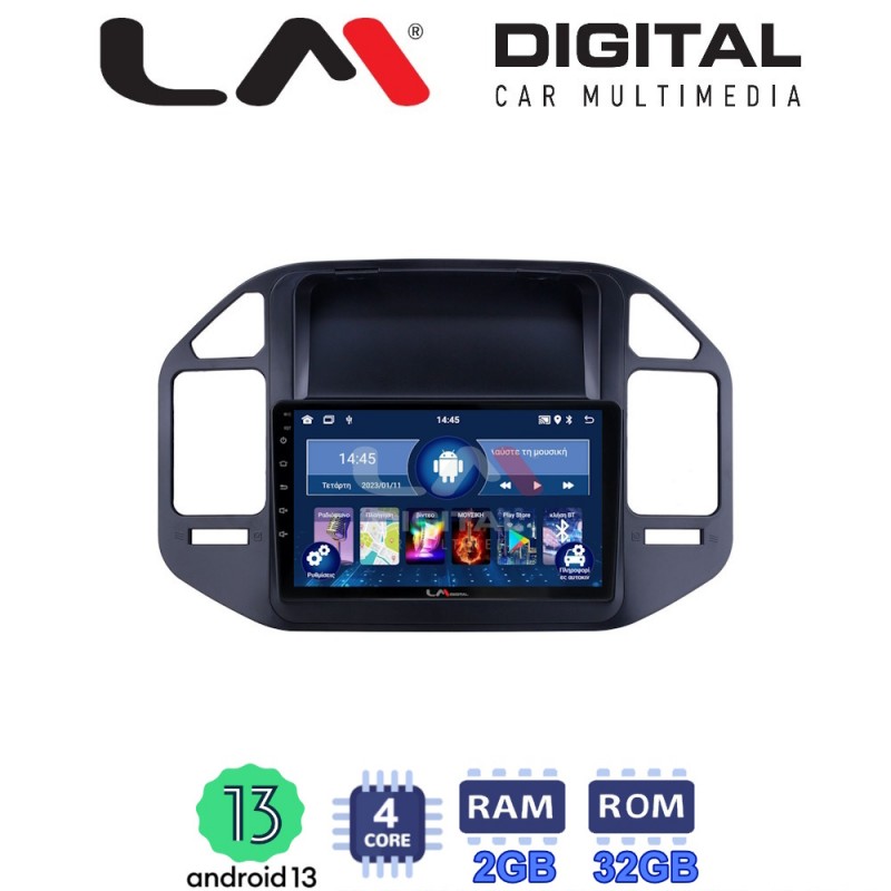 LM Digital - LM ZL4990 GPS Οθόνη OEM Multimedia Αυτοκινήτου για Mitsubishi Pajero 1999 &gt; 2006 (BT/GPS/WIFI/GPRS)