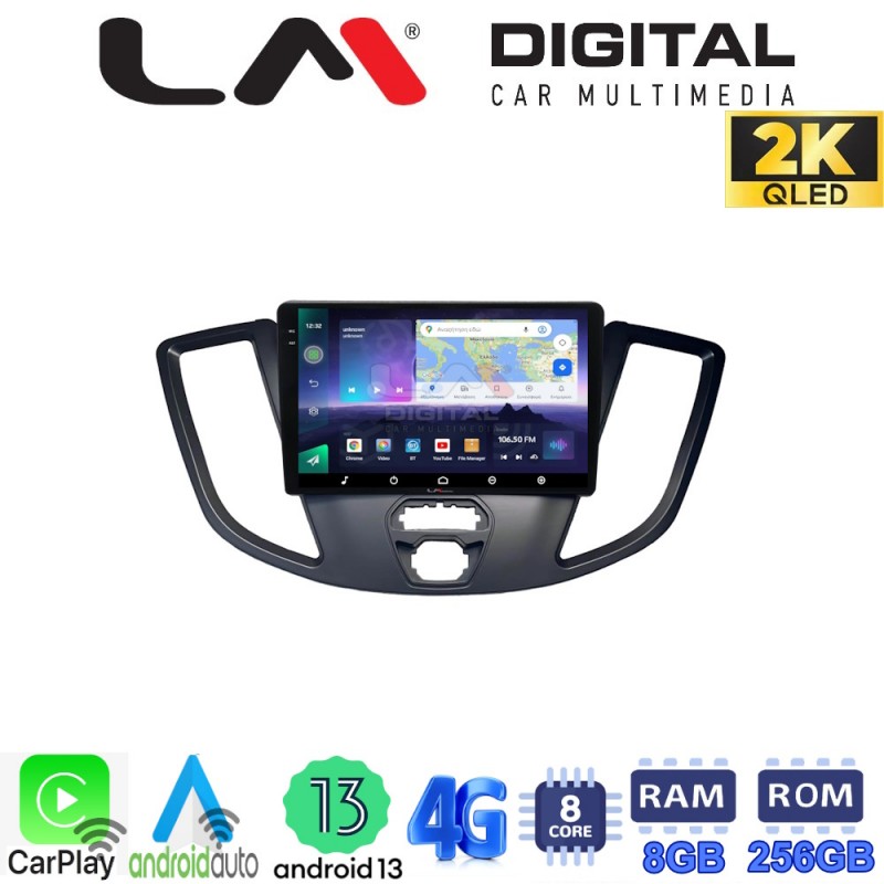 LM Digital - LM ZQ8758 GPS Οθόνη OEM Multimedia Αυτοκινήτου για Ford Transit 2013 &gt; 2018 (CarPlay/AndroidAuto/BT/GPS/WIFI/GPRS)