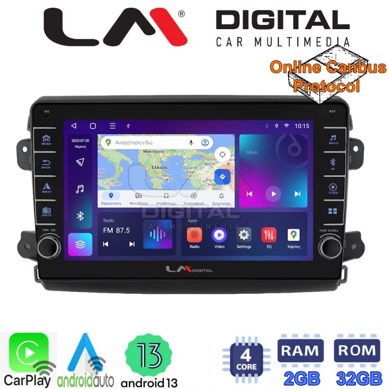 LM Digital - LM ZG8192 GPS Οθόνη OEM Multimedia Αυτοκινήτου για Fiat Ducato 2023 &gt; (CarPlay/AndroidAuto/BT/GPS/WIFI/GPRS)