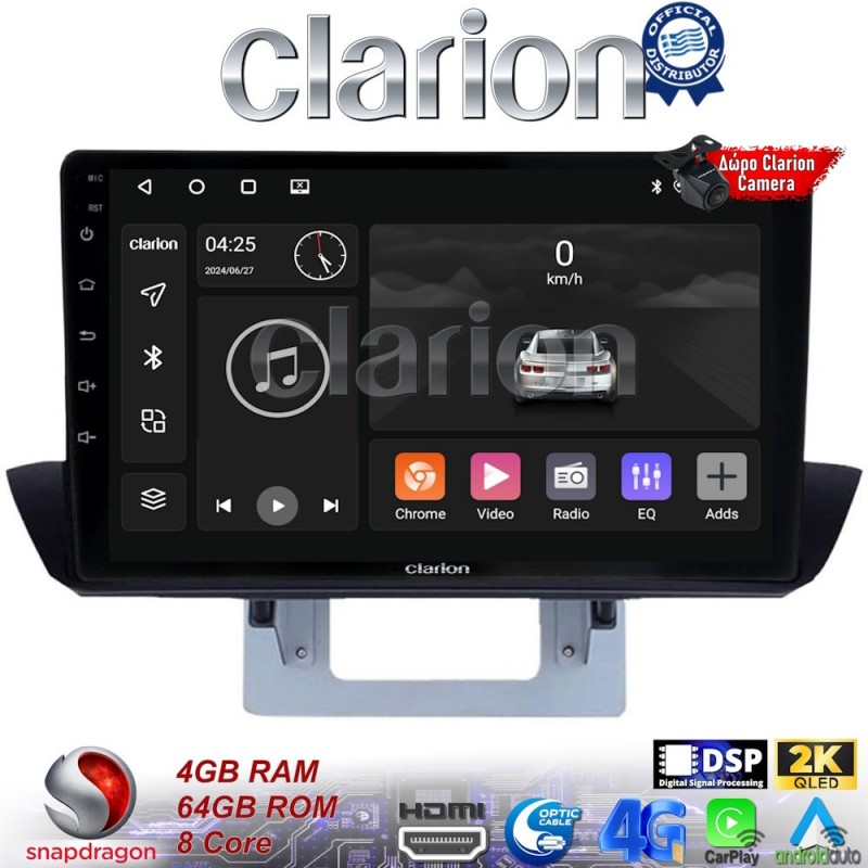 CLARION GL74994UP Οθόνη OEM Multimedia Αυτοκινήτου για Mazda BT50 2012 &gt; 2018 (CarPlay/AndroidAuto/BT/GPS/WIFI/GPRS)