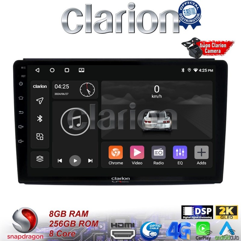 CLARION GL75193 Οθόνη OEM Multimedia Αυτοκινήτου για DUCATO, BOXER, JUMBER  (CarPlay/AndroidAuto/BT/GPS/WIFI/GPRS)