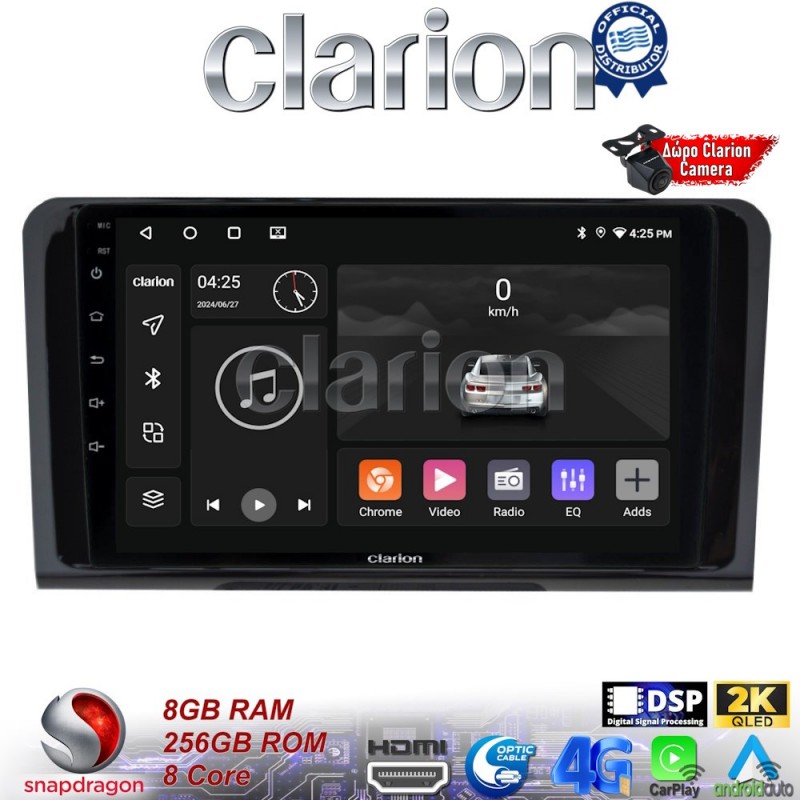 CLARION GL75213 Οθόνη OEM Multimedia Αυτοκινήτου για MERCEDES ML 2005&gt;2011 (CarPlay/AndroidAuto/BT/GPS/WIFI/GPRS)