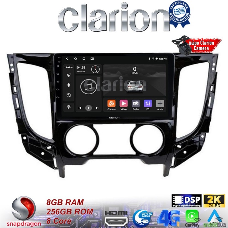 CLARION GL75230B Οθόνη OEM Multimedia Αυτοκινήτου για Mitsubishi L200 2014 &gt;Μόνο για αυτοκίνητα με Κλιματισμό (CarPlay/AndroidAuto/BT/GPS/WIFI/GPRS)